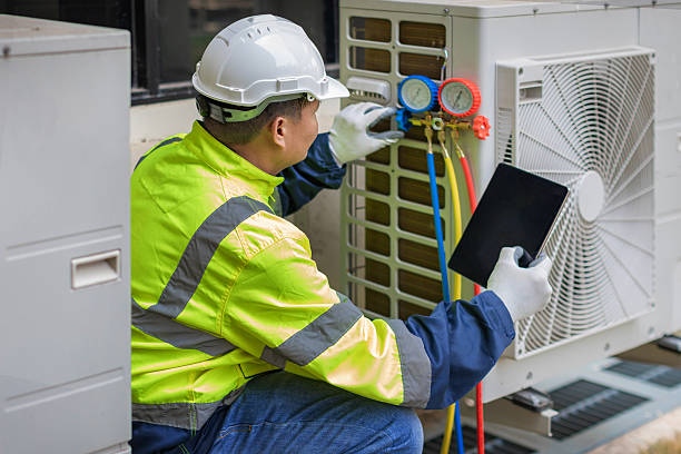 Professional Hvac technician working in District Heights, MD